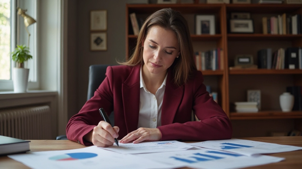 Professionele foto van zakelijke leider die strategie analyzeert in modern kantooromgeving