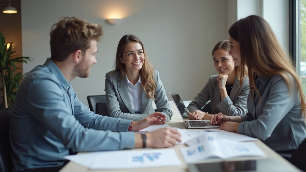 Foto van divers team dat samen aan innovatief bedrijfsproject werkt met enthousiasme