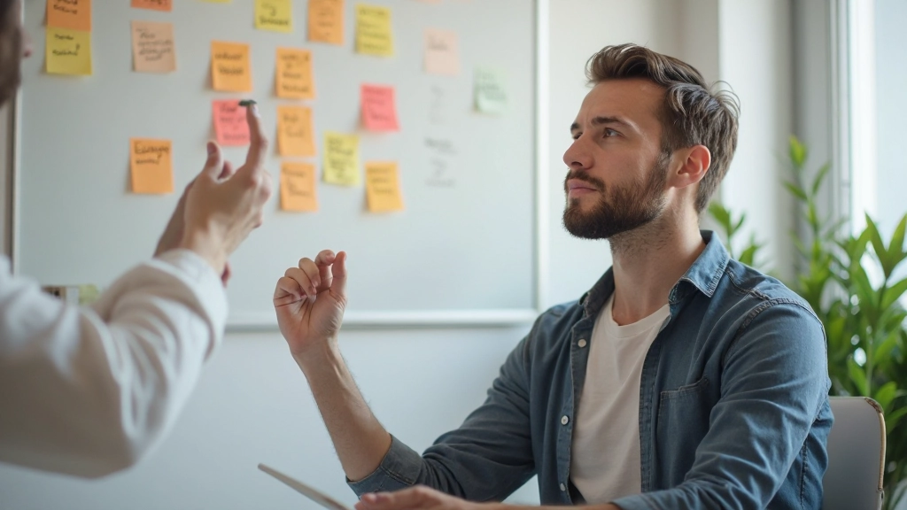 Foto van ondernemer die innovatieve bedrijfsoplossingen brainstormt in creatieve werkruimte