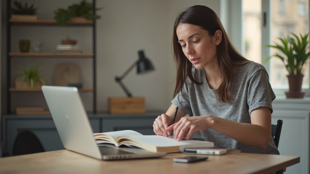 Persoon in meditatieve houding die mindfulness beoefent voor zelf-bewustzijn en groeiorientatie